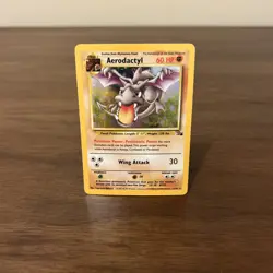 1999 Pokemon Fossil 1/62 Aerodactyl Non-Holo Rare MP/HP - Image 1