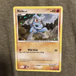 Pokemon TCG Riolu 8/17 POP Series Holo WOTC LP - Image 1