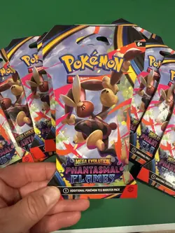 10 Sleeved Pokemon TCG Phantasmal Flames Booster Packs! In Hand Fast Shipping!! - Image 2
