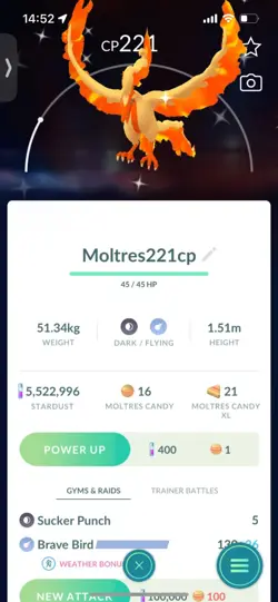 Pokemon Go Shiny Galerian Moltres - Image 1