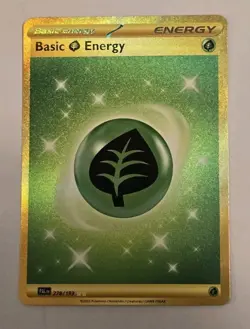 Pokemon Paldea Evolved BASIC GRASS ENERGY 278/193 Gold Hyper Rare NM - Image 1