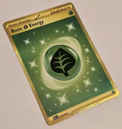 Pokemon Paldea Evolved BASIC GRASS ENERGY 278/193 Gold Hyper Rare NM - Image 3