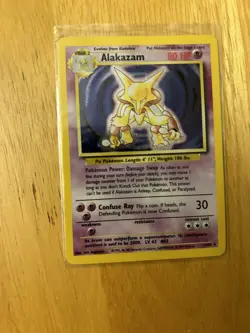 Pokemon TCG Alakazam Base Set 1/102 Holo Unlimited Holo Rare - Image 1