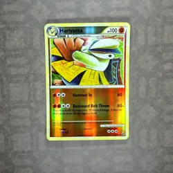 Pokemon TCG Hariyama 14/90 Undaunted (UD) Reverse Holo Rare HGSS 2010 LP - Image 1