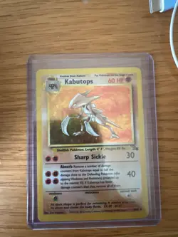 1999 Pokemon Kabutops 9/62 Fossil Holo - Image 1