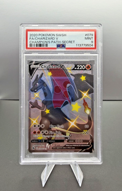 2020 Pokemon SWSH Charizard V Full Art FA PSA 9 Mint - Image 1