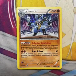 Pokemon TCG Lucario 64/99 - Next Destinies - Line Holo Rare - B&W - 2012 - Image 1