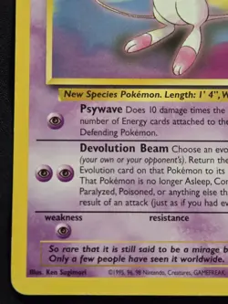 Pokemon TCG: WOTC Black Star Promo - Mew 8 (Non-Holo) HP - Image 5