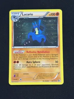 Lucario #80/113 - Pokemon TCG - Legendary Treasures - Rare - Holo - LP - Image 1