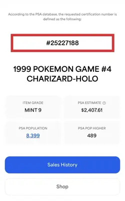 1999 POKEMON BASE SET UNLIMITED #4 CHARIZARD HOLO RARE PSA 9 MINT - Image 3