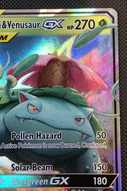 Celebi & Venusaur GX Holo Ultra Rare Team Up 1/181 Pokemon Tag Team NM - Image 3