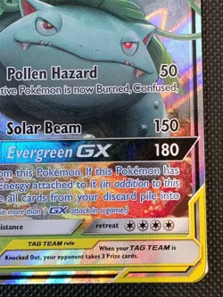 Celebi & Venusaur GX Holo Ultra Rare Team Up 1/181 Pokemon Tag Team NM - Image 4
