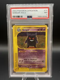 2002 Pokemon Expedition Gengar Holo 13/165 PSA 7 SWIRL - Image 1