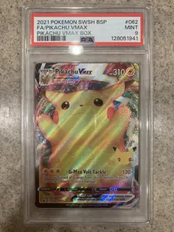 Pikachu VMAX 2021 Pokemon Swsh Black Star Promo #SWSH062 PSA 9 - Image 1