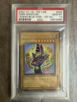 PSA 10 Dark Magician LOB-005 Ultra Rare 1st Edition Yugioh - Image 1