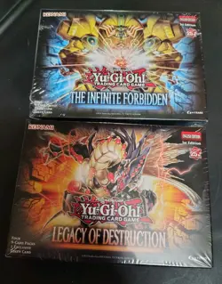 Yugioh The Infinite Forbidden Legacy Of Destruction Mini Booster Box Lot - Image 1
