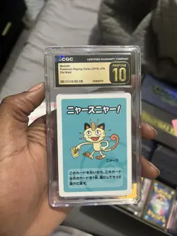 CGC 10 Pristine Meowth Old Maid 2019 Japanese Pokemon Card - Image 1