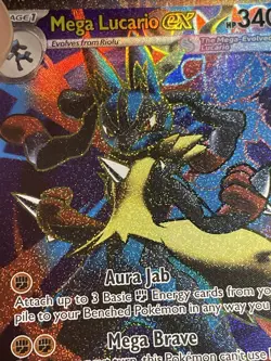 Pokemon TCG Mega Evolution Mega Lucario EX Full Art Ultra Rare Card 160/132 - Image 3