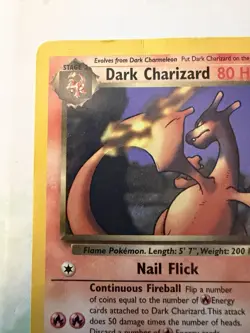 Pokemon Dark Charizard Non-Holo Card 21/82 Team Rocket 2000 Vintage - Image 2