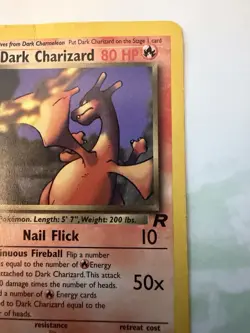 Pokemon Dark Charizard Non-Holo Card 21/82 Team Rocket 2000 Vintage - Image 3