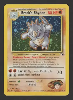 Brock's Rhydon Gym Heroes 2/132 ENG - Pokemon Rare Card - Image 1