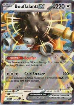 Bouffalant ex 077/086 - White Flare WHT - Pokemon Card - NM - Image 1