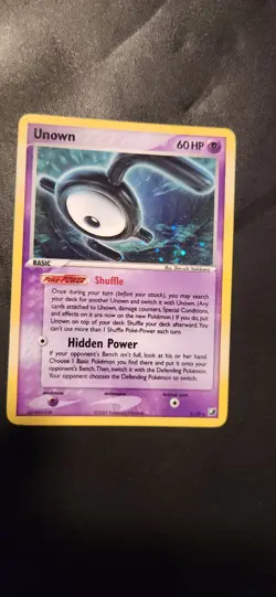 Pokemon TCG Unown Holo Rare Card E/28 Unseen Forces 2005 LP Condition - Image 1