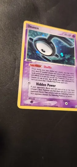 Pokemon TCG Unown Holo Rare Card E/28 Unseen Forces 2005 LP Condition - Image 2
