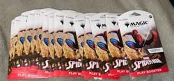 15x Magic The Gathering Marvel Spider-Man Sleeved 14 card Booster Pack Lot MTG - Image 1