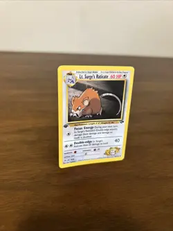 Lt. Surge's Raticate Gym Challenge 53/132 Regular Card FIRST EDITION - Image 2