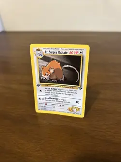 Lt. Surge's Raticate Gym Challenge 53/132 Regular Card FIRST EDITION - Image 3