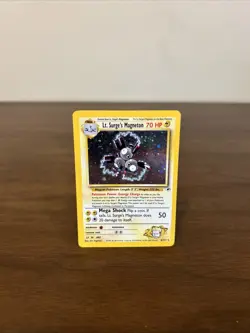Pokemon Lt. Surge's Magneton 8/132 Gym Heroes Holo Card - Image 1