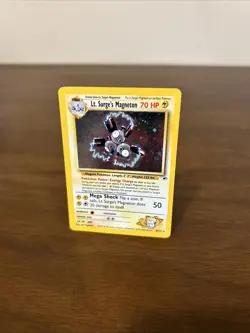 Pokemon Lt. Surge's Magneton 8/132 Gym Heroes Holo Card - Image 3