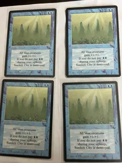 MTG Magic: The Gathering The Dark 4X Sunken City MP Playset - Image 1
