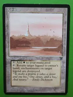 Magic the Gathering MTG Legends KARAKAS LP/EX U Vintage NICE! - Image 1