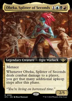 Obeka, Splitter of Seconds 0358 Extended Art Foil Rare Thunder Junction MTG NM - Image 1