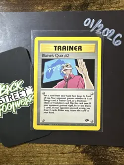 Blaine's Quiz #2 111/132, Gym Challenge, Pokemon TCG, WOTC, 2000, Uncommon, LP - Image 3