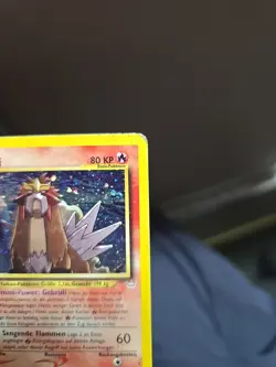 Entei 6/64 Holo Rare 1st Edition Neo Revelation Pokemon Geramn Damaged - Image 2