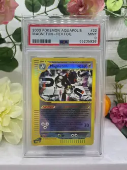 Magneton Aquapolis Reverse Holo #22 PSA 9 E Reader Mint Pokemon Pop 28 - Image 1