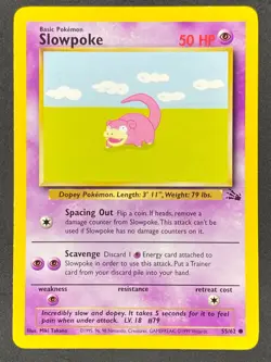 Pokemon Slowpoke 55/62 FO Fossil Unlimited NM - Image 1