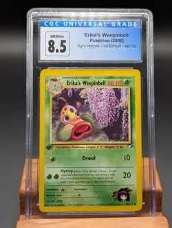 2000 Pokemon Gym Heroes Erika's Weepinbell #48 1st Edition CGC 8.5 - Image 1