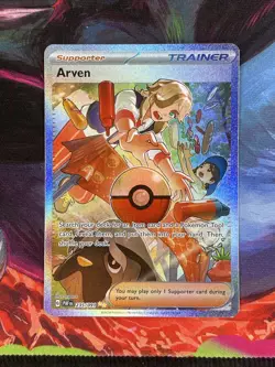 Arven 235/091 Special Illustration Rare Paldean Fates Pokemon NM - Image 1