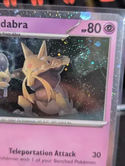 Pokemon TCG 1x SWIRL Kadabra 064/165 Cosmos Holo Promo S&V 151 - Image 3