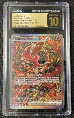 ORICORIO Ex UPC Promo #024 CGC 10 PRISTINE 2025 Pokemon MEG Phantasmal Flames - Image 1
