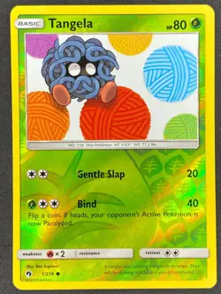 Pokemon Tangela Reverse Holo 1/214 Lost Thunder LP/NM - Image 1