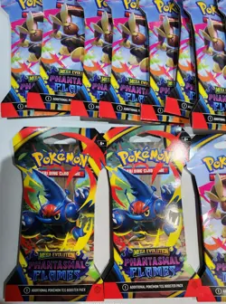 3 Mega Evolution Phantasmal Flames Pokemon Booster Bundles & 14 Tcg Booster Pks - Image 2