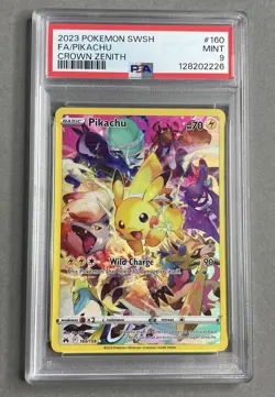 Pokemon PSA 9 Mint Pikachu 160/159 Secret Rare Crown Zenith - Image 1