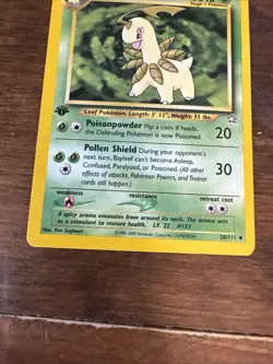 Pokemon TCG Bayleef 28/111 Neo Genesis 1st Edition Non-Holo Regular NM - Image 3