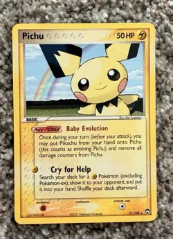 Pichu - Pokemon Karte TCG 21/108 Non Holo EX Power Keepers /Q51 - Image 1