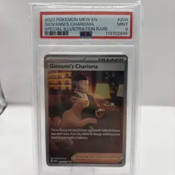 Giovanni's Charisma 204/165 151 English Special Illustration Rare Pokemon PSA 9 - Image 1